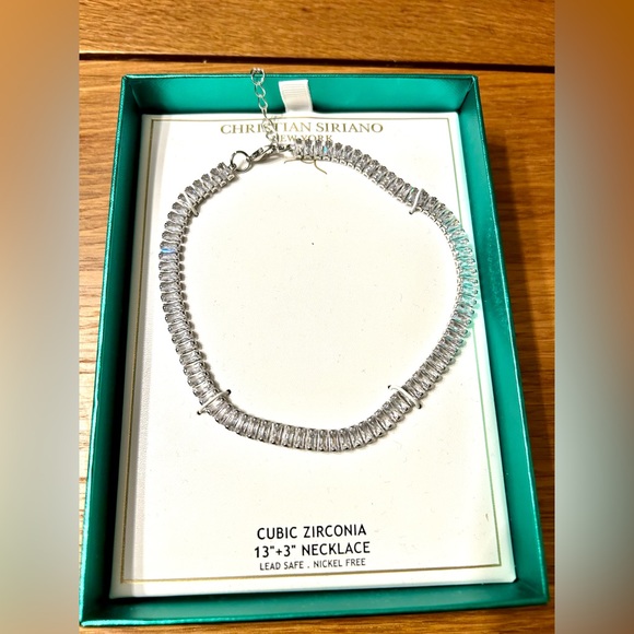 New! Christian Siriano Tennis , Cubic Zirconia Adjustable Choker Necklace VHTF - Picture 1 of 1
